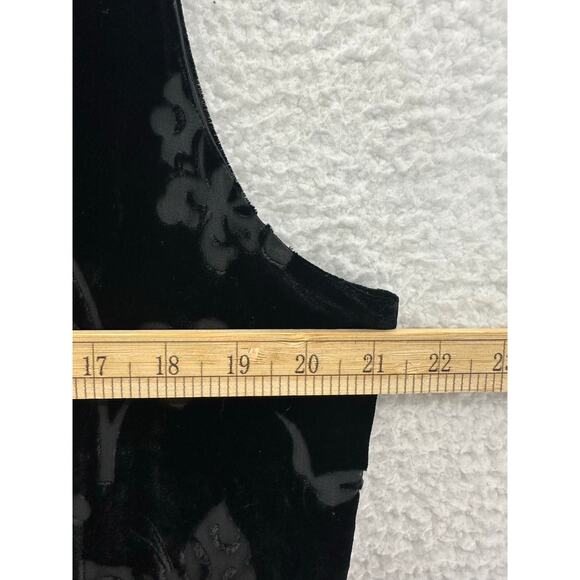 Peter Nygard Black Velour Butterfly Blouse - Size 14 - Picture 5 of 6